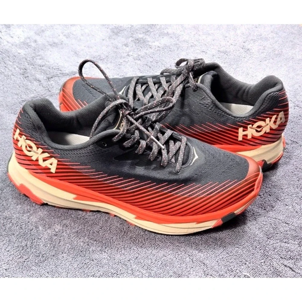 HOKA ONE ONE Torrent 2 Trail Running Shoes Black/Red Men's US 9.5 EU 42